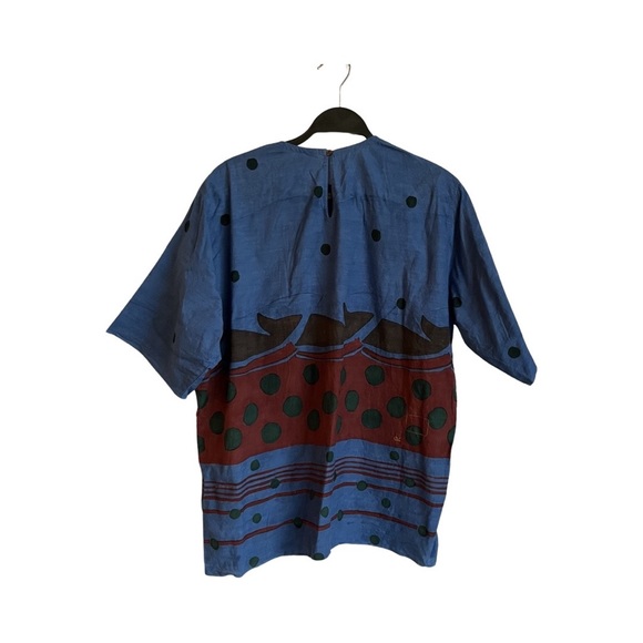 45 RPM dyed oversized whale t shirt with top buttons o/s - Picture 2 of 7